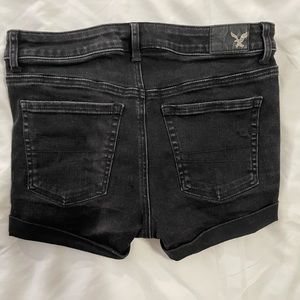 American Eagle black jean shorts size 2